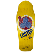 Tracker SIGNED Lester Kasai Oak Leaf- Yellow Stain Deck 10 3/8" x 30.5"