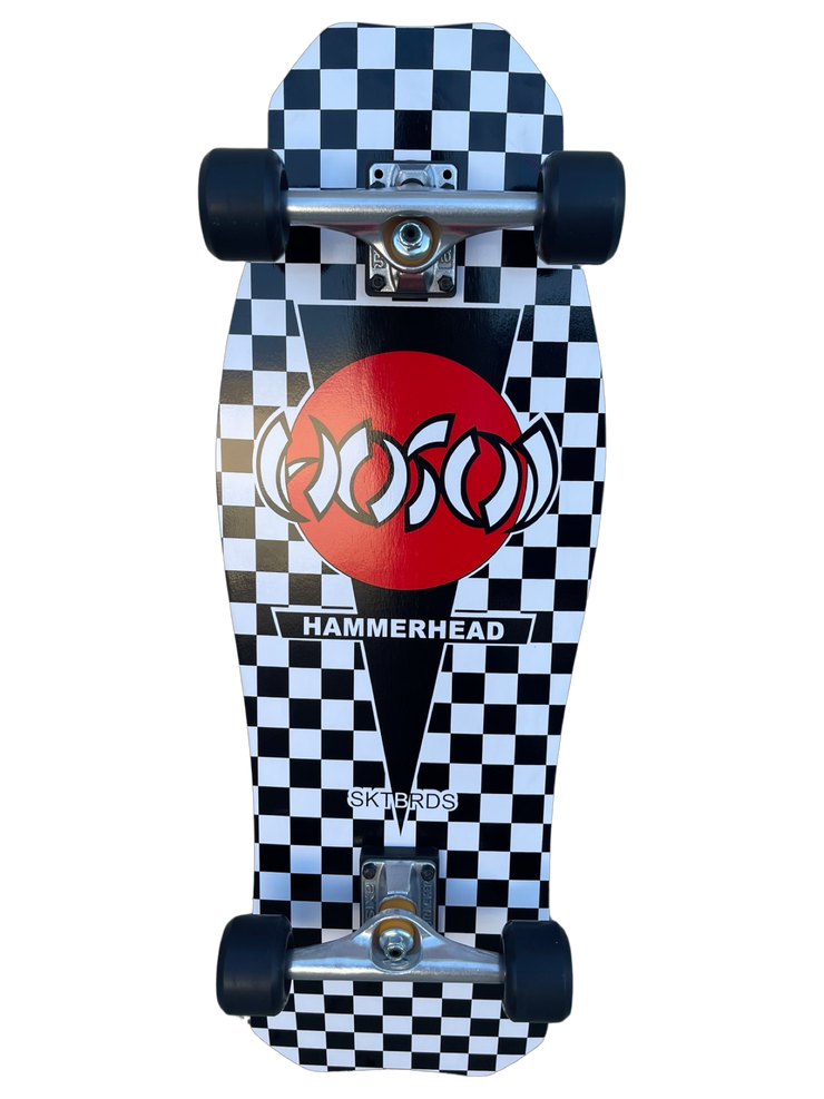 Hosoi O.G. Hammerhead Black/White Checkerboard Complete Skateboard- 10.25"x31"