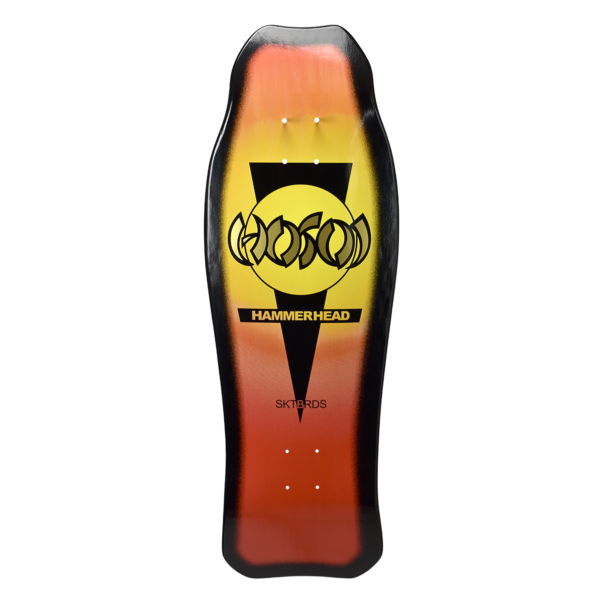 ホソイHAMMERHEAD SKTBRDS スケートボード デッキ イエロー Hosoi Hammerhead Double Kick Sunburst Deck Orange / Yellow - 10.25