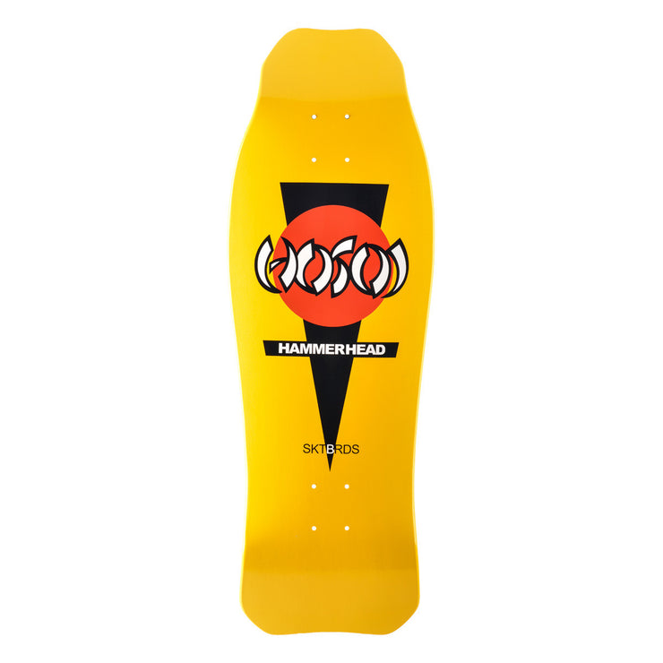 Hosoi Skateboards Hammerhead Double Kick Deck- 10.25"x31.25"- Yellow
