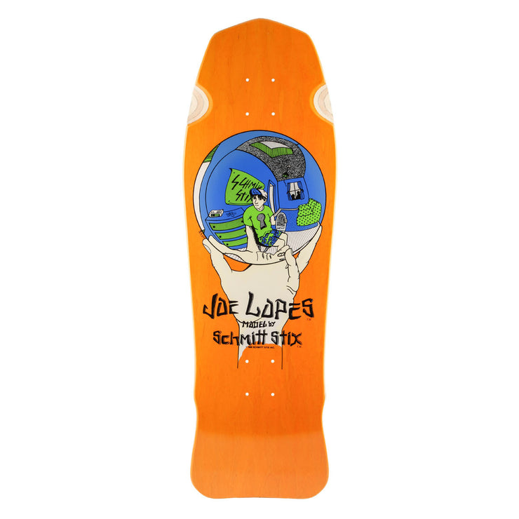 Schmitt Stix Joe Lopes Crystal Ball Deck- 9.875"x31"- Orange/Green