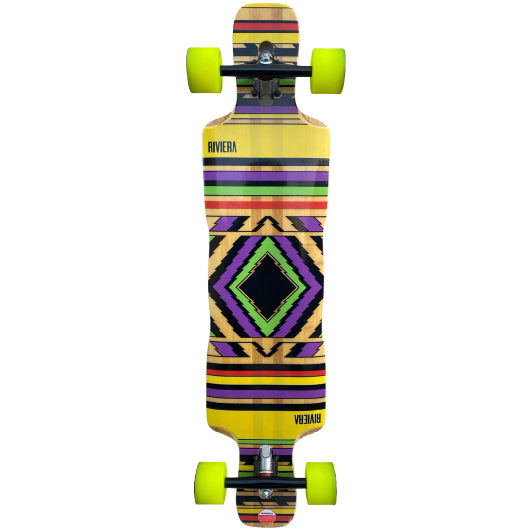 SALE Riviera Dineh Drop Through Longboard Complete Blem - 8.75