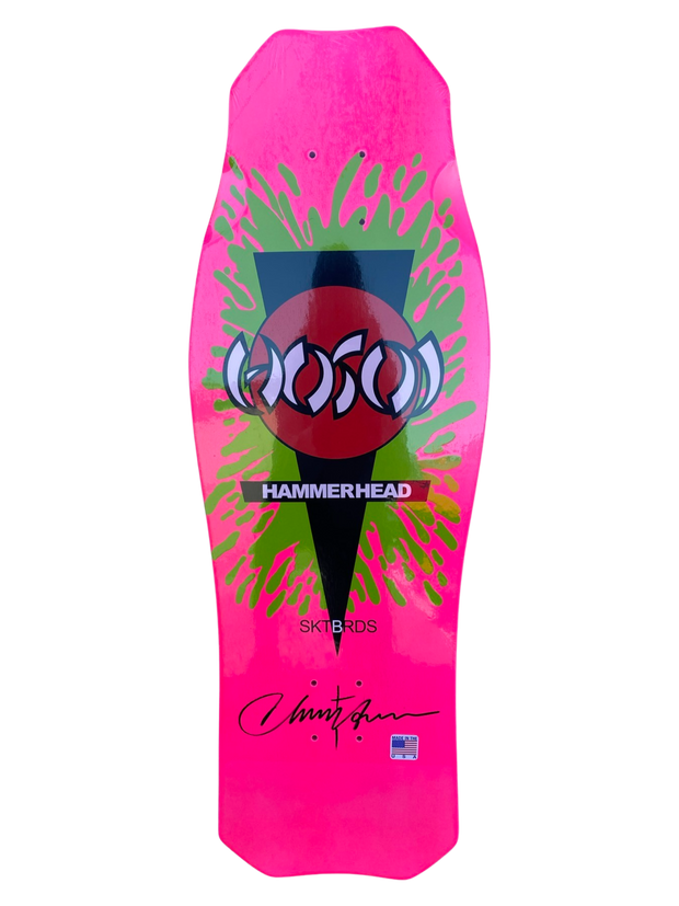 Hosoi Skateboards O.G. Hammerhead Splat Deck Signed– 10.5" X 31"