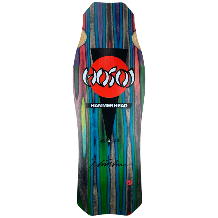 Hosoi Skateboards  O.G. Hammerhead Swirl Deck Signed 