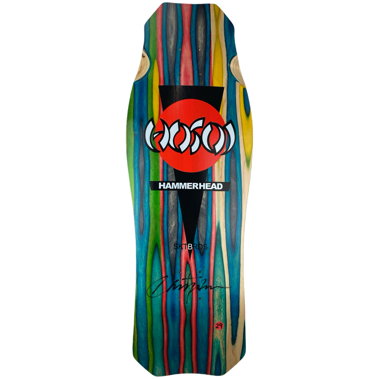 Hosoi Skateboards  O.G. Hammerhead Swirl Deck Signed 