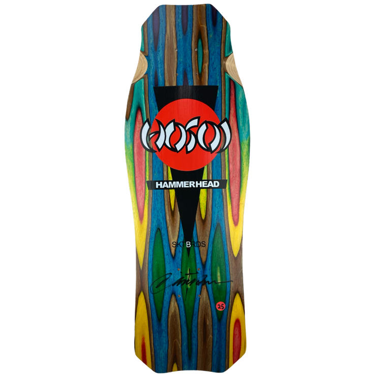 Hosoi Skateboards  O.G. Hammerhead Swirl Deck Signed 