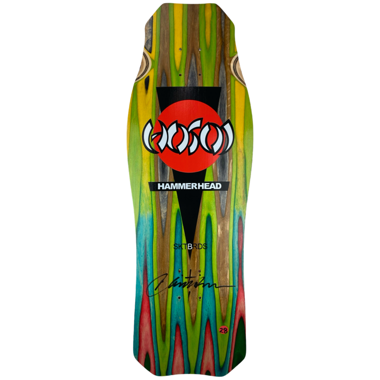 Hosoi Skateboards  O.G. Hammerhead Swirl Deck Signed 