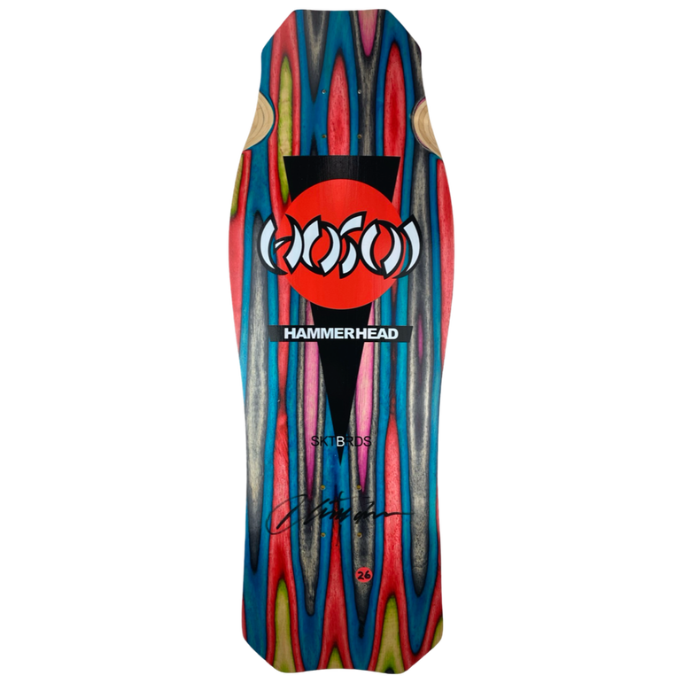 Hosoi Skateboards  O.G. Hammerhead Swirl Deck Signed #26 – 10.5"x31"
