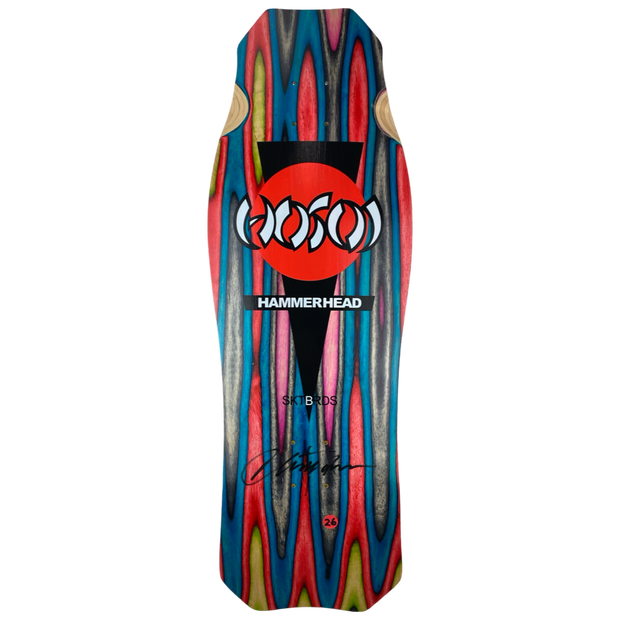 Hosoi Skateboards  O.G. Hammerhead Swirl Deck Signed #26 – 10.5"x31"