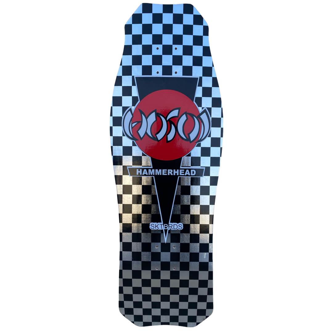 Hosoi Skateboards O.G. Hammerhead Checkerboard Limited Colorway - Silver Foil Deck– 10.5