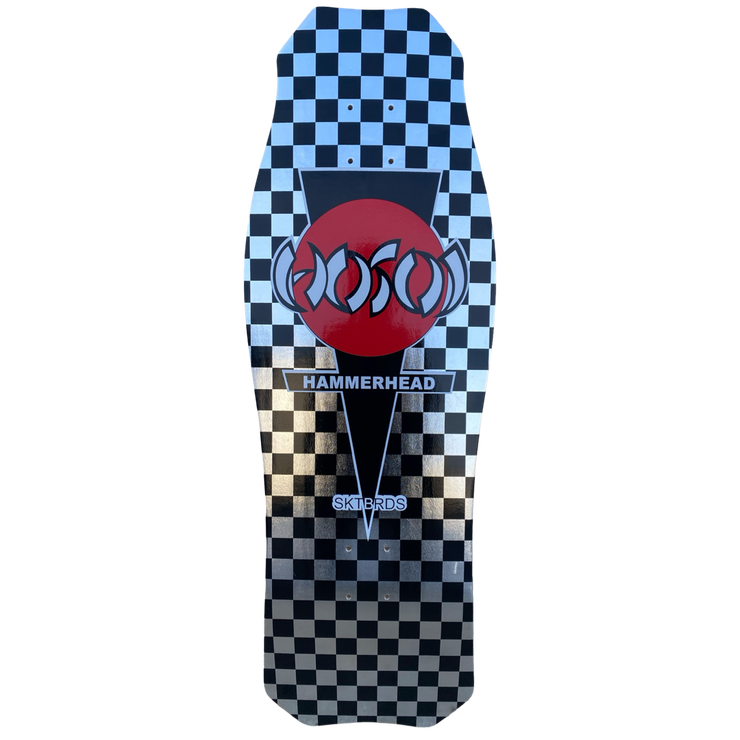 Hosoi Skateboards O.G. Hammerhead Checkerboard Limited Colorway - Silver Foil Deck– 10.5"x31"