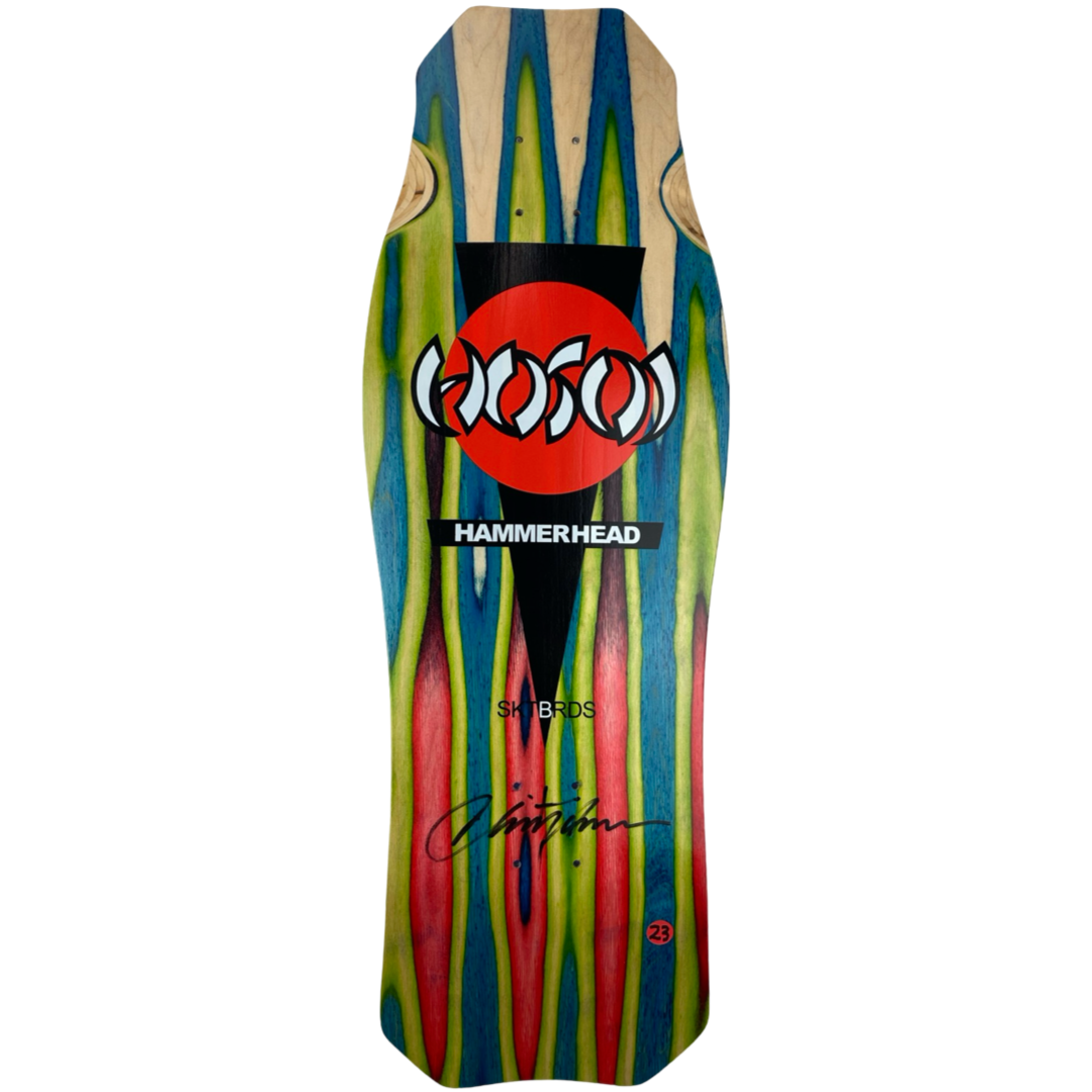 Hosoi Skateboards  O.G. Hammerhead Swirl Deck Signed #23 – 10.5