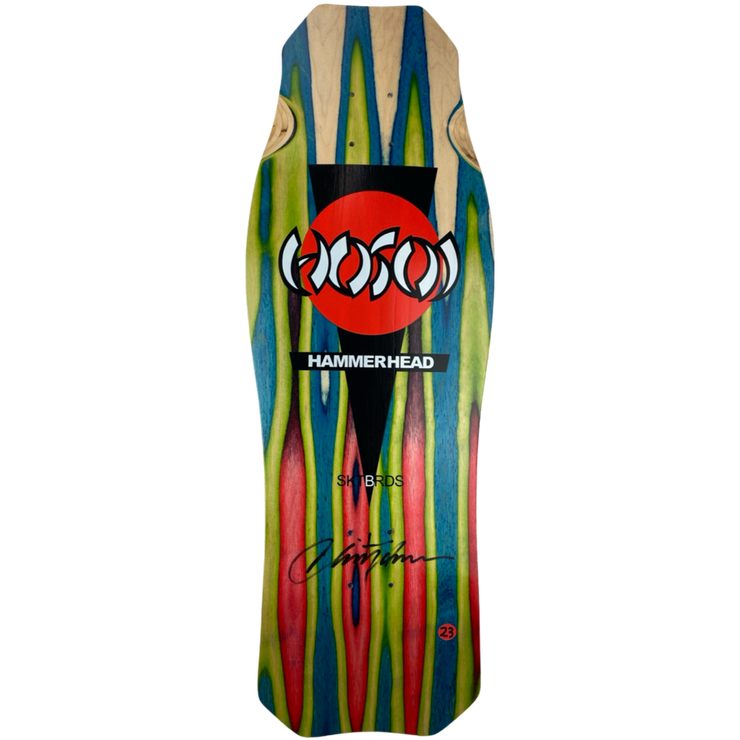 Hosoi Skateboards  O.G. Hammerhead Swirl Deck Signed 