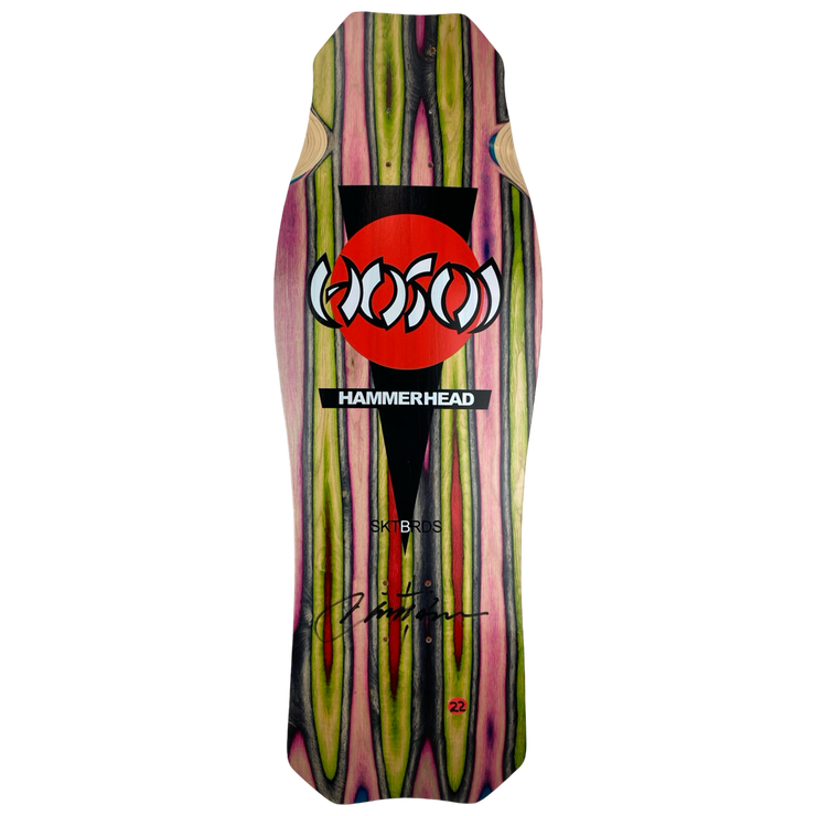 Hosoi Skateboards  O.G. Hammerhead Swirl Deck Signed 