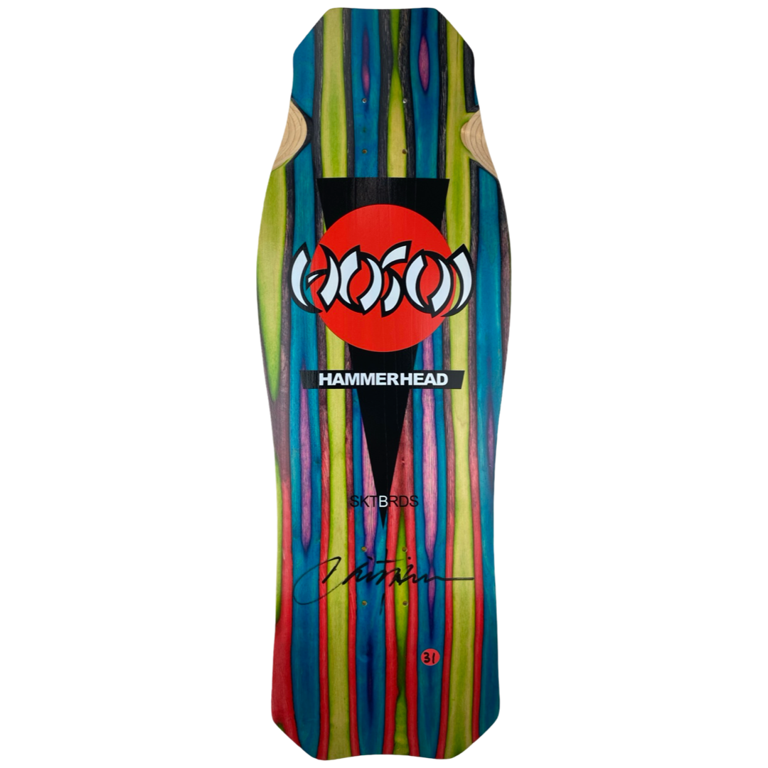 Hosoi Skateboards O.G. Hammerhead Swirl Deck Signed #31 – 10.5