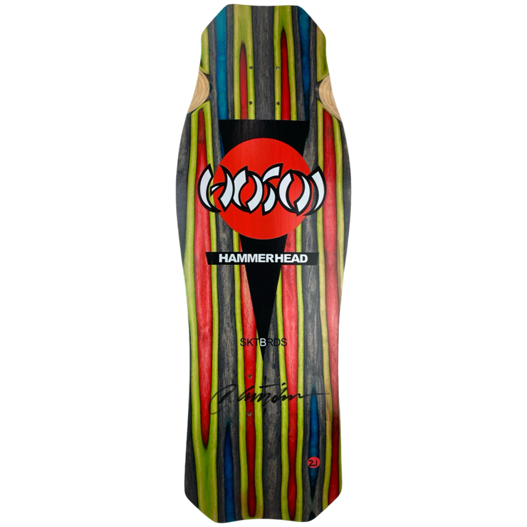 Hosoi Skateboards  O.G. Hammerhead Swirl Deck Signed 