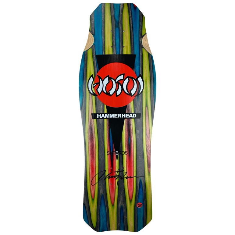 Hosoi Skateboards  O.G. Hammerhead Swirl Deck Signed #20 – 10.5"x31"