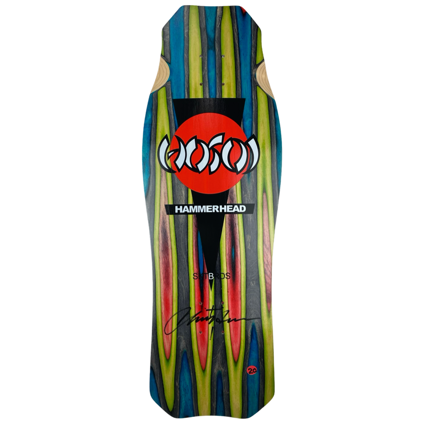 Hosoi Skateboards  O.G. Hammerhead Swirl Deck Signed #20 – 10.5"x31"