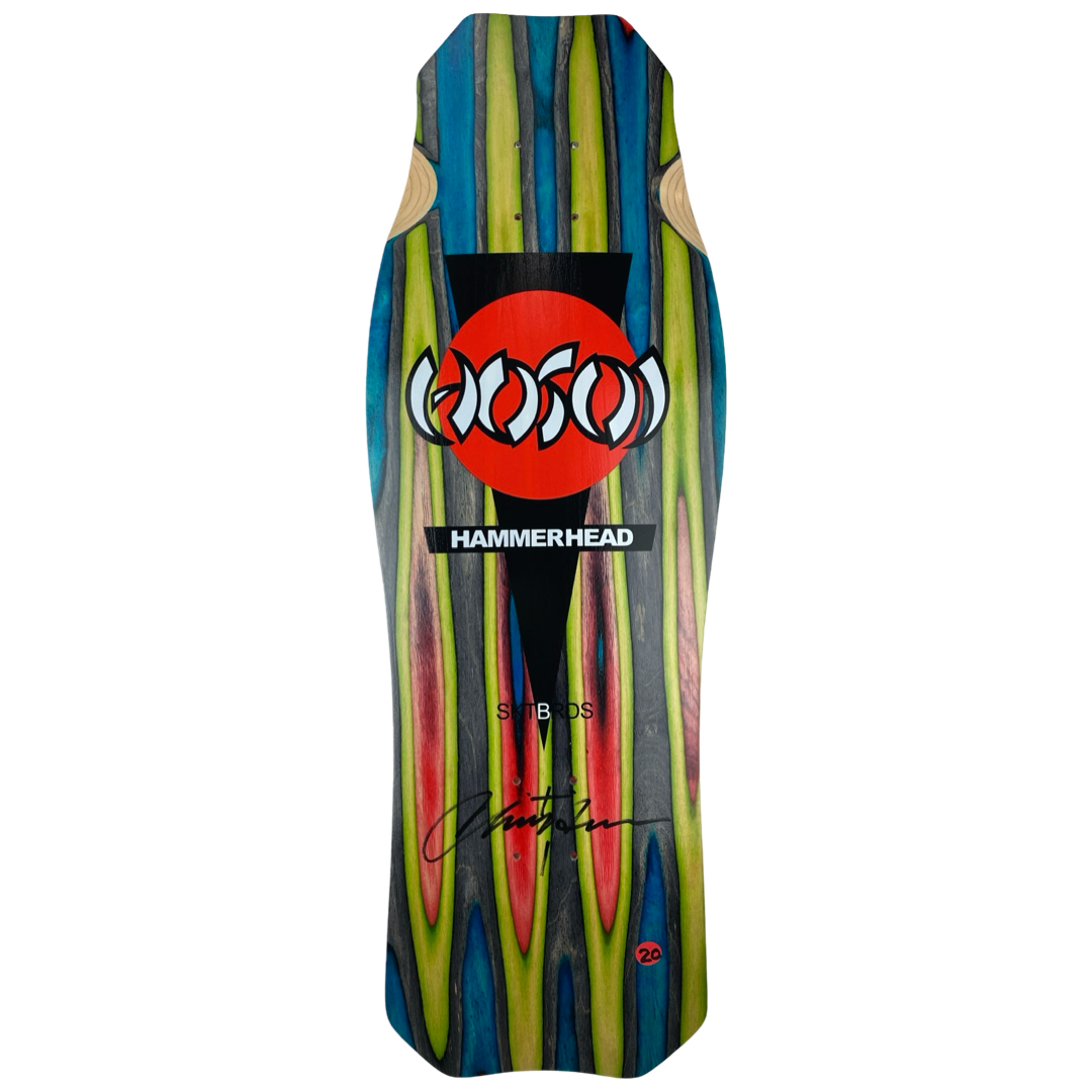Hosoi Skateboards  O.G. Hammerhead Swirl Deck Signed #20 – 10.5