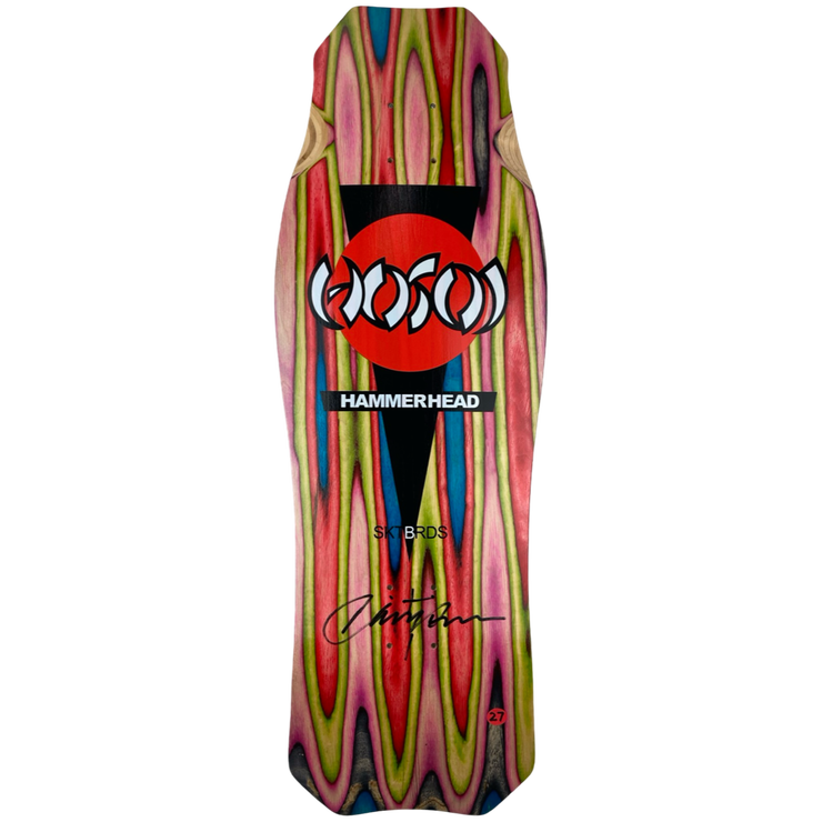 Hosoi Skateboards  O.G. Hammerhead Swirl Deck Signed 