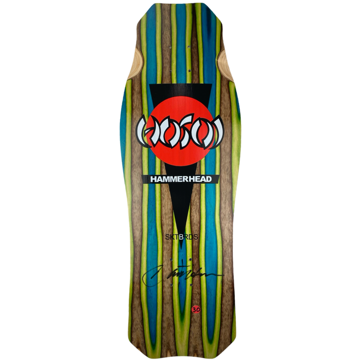 Hosoi Skateboards  O.G. Hammerhead Swirl Deck Signed 