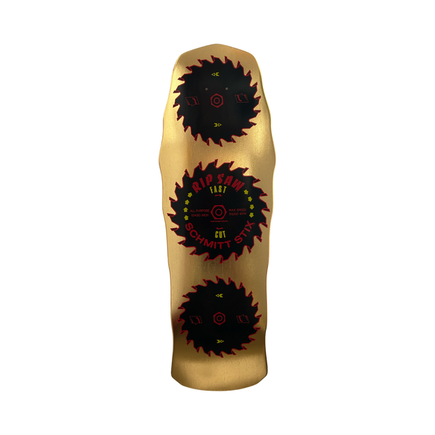 Schmitt Stix Ripsaw Deck Limited Colorway- Gold Foil 10"x30"