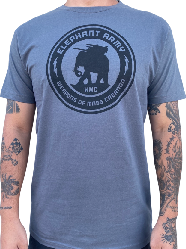 Elephant Brand Skateboards Elephant Army T-Shirt- Charcoal Grey
