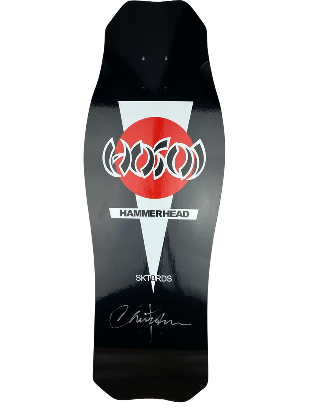 Hosoi Skateboards O.G. Hammerhead Black Deck Signed – 10.5"x31"