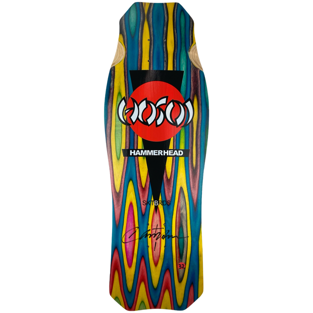 Hosoi Skateboards  O.G. Hammerhead Swirl Deck Signed 