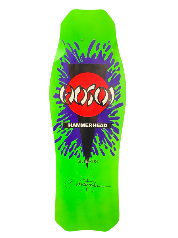 Hosoi Skateboards O.G. Hammerhead Splat Deck Signed– 10.5" X 31"
