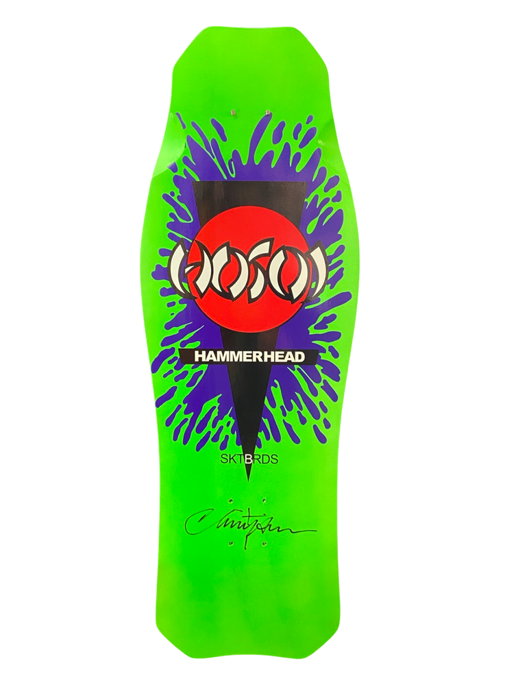 Hosoi Skateboards O.G. Hammerhead Splat Deck Signed– 10.5" X 31"