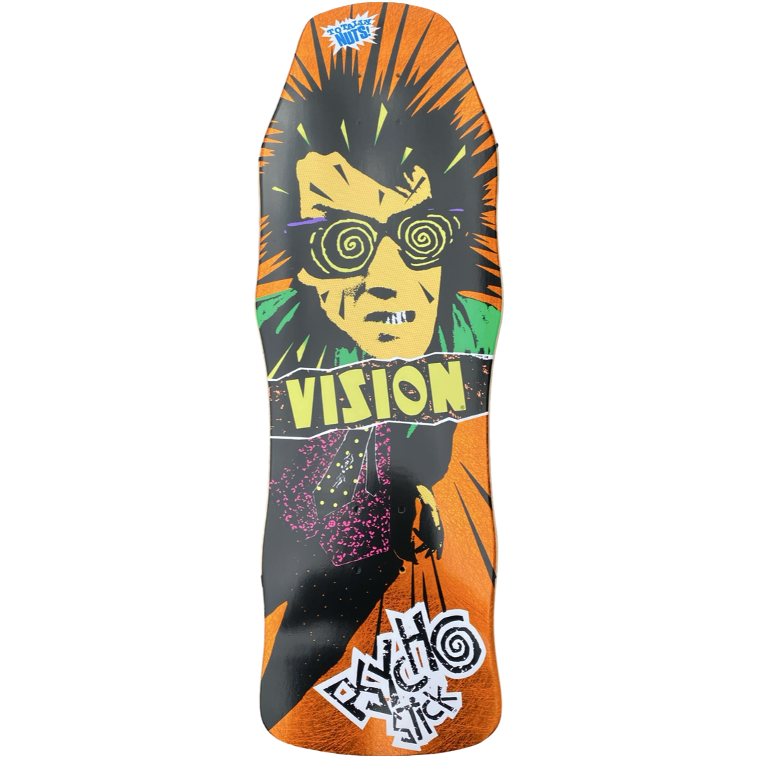 Vision Psycho Stick Limited Orange Scratch Foil color way Deck