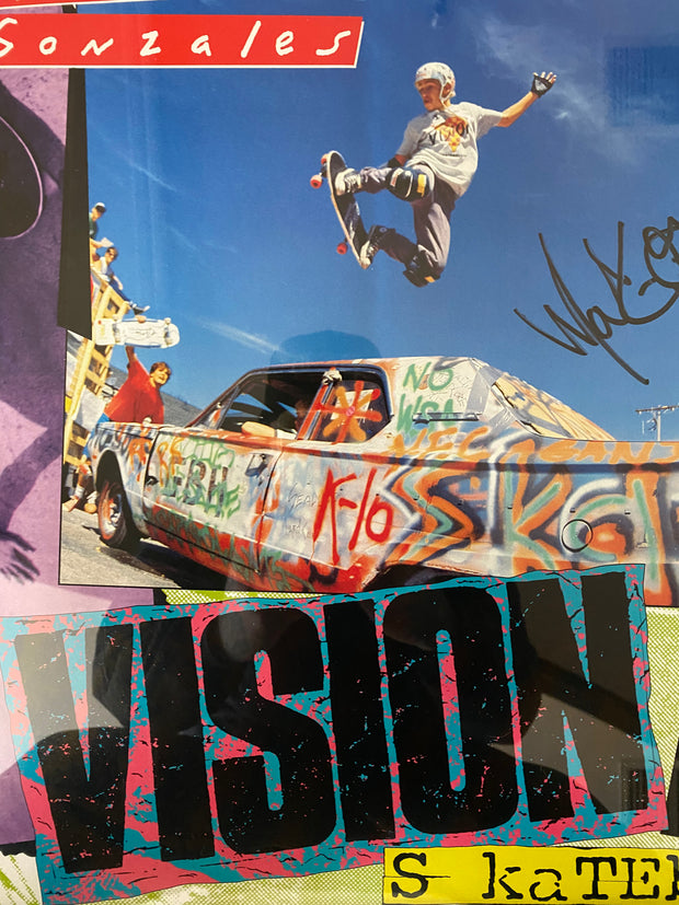 NOS Original Signed Mark Gonzales Vision Skateboards Poster - 17