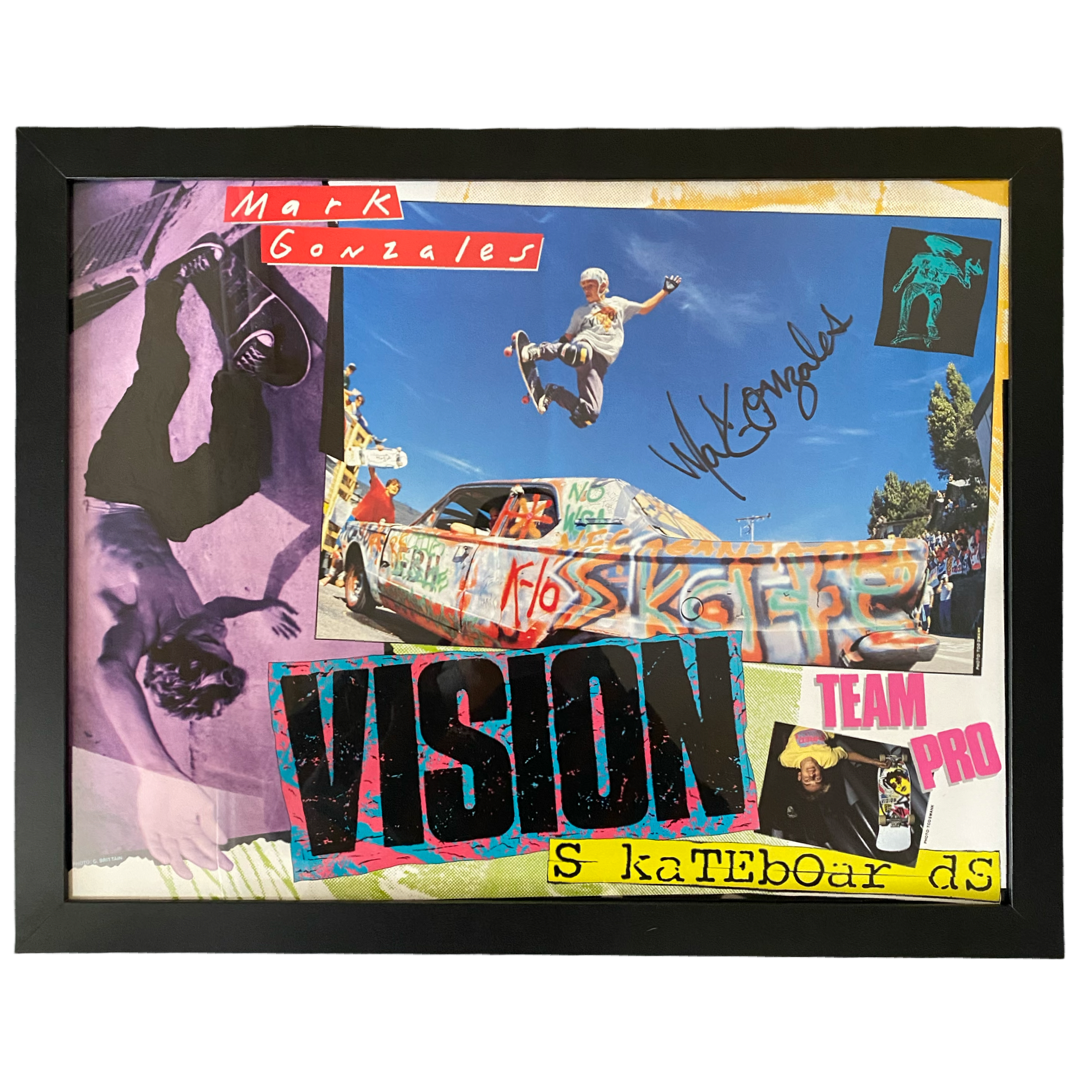 NOS Original Signed Mark Gonzales Vision Skateboards Poster - 17