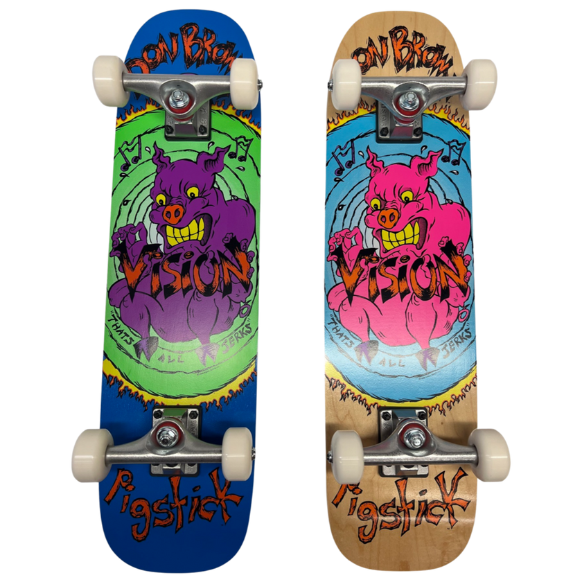 Vision Don Brown Pig Stick OG Reissue Complete Skateboard - 7.25"x27.5"