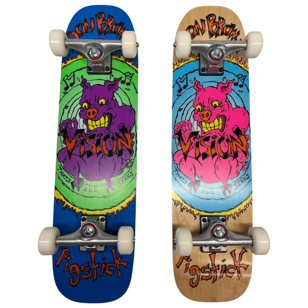 Vision Don Brown Pig Stick OG Reissue Complete Skateboard - 7.25