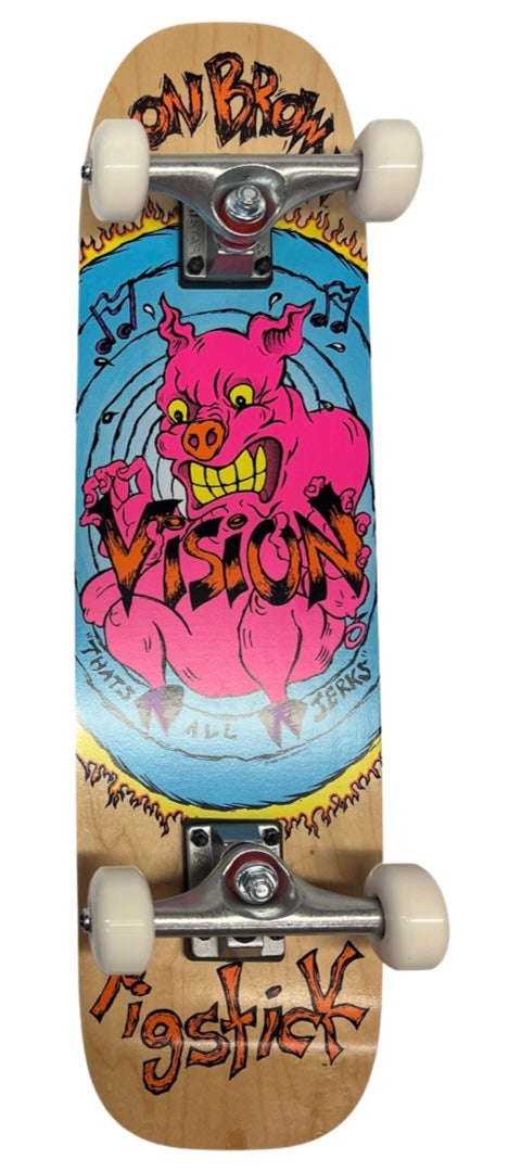 Vision Don Brown Pig Stick OG Reissue Complete Skateboard - 7.25
