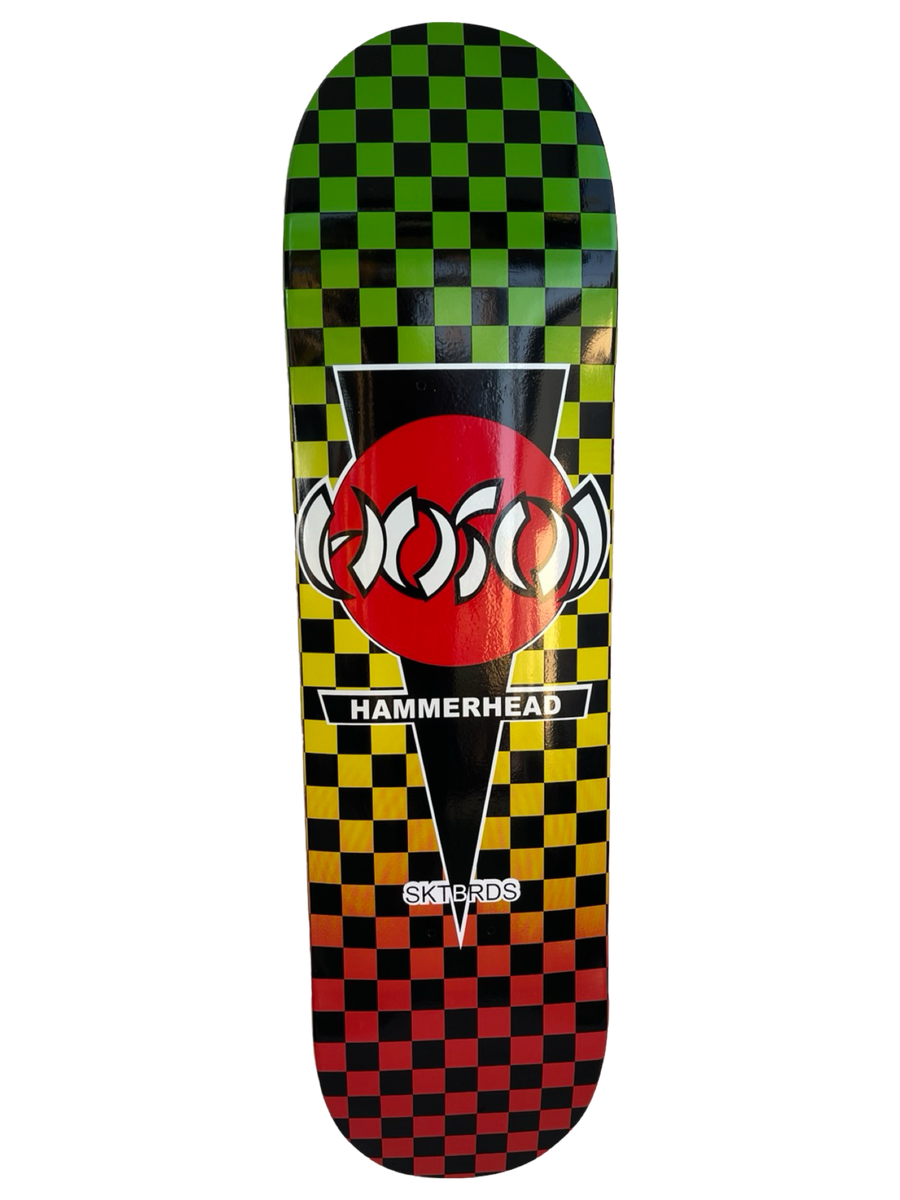 Hosoi Skateboards RASTA Checkerboard Popsicle Shape Deck– 8