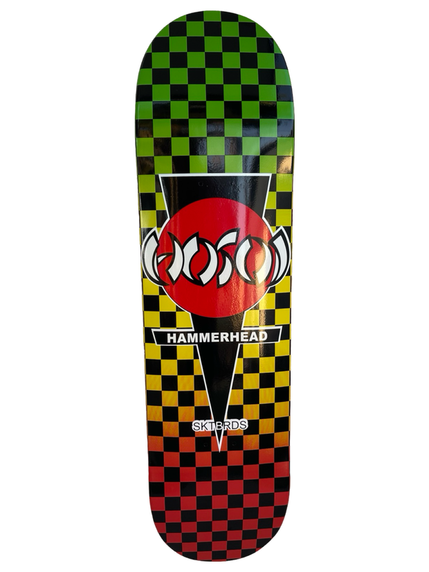 Hosoi Skateboards RASTA Checkerboard Popsicle Shape Deck– 8", 8.25", 8.5"