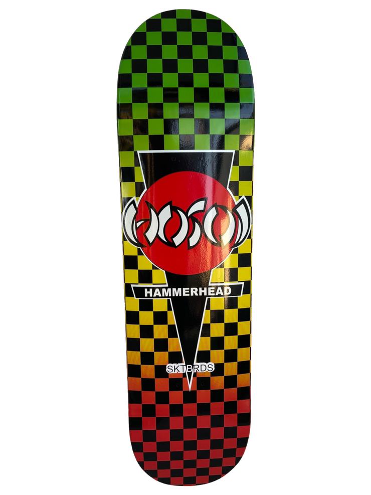 Hosoi Skateboards RASTA Checkerboard Popsicle Shape Deck– 8", 8.25", 8.5"