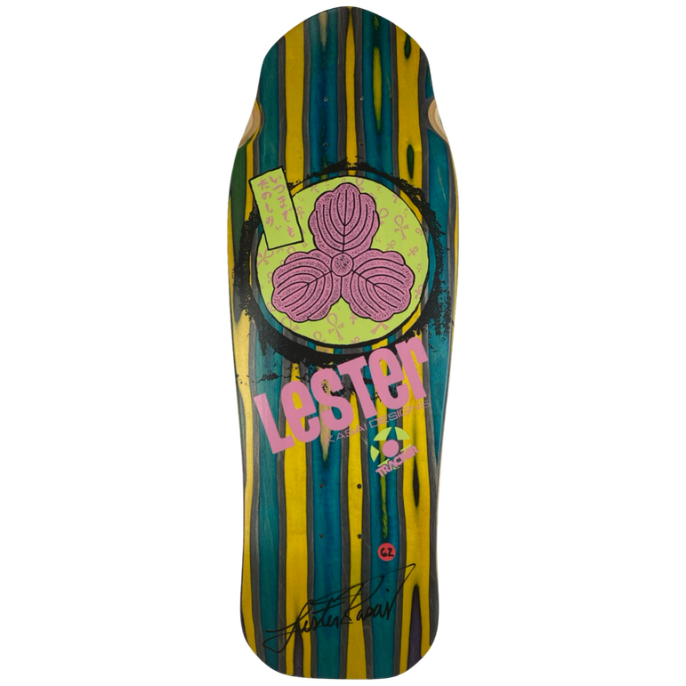 Tracker Lester Kasai Signed Oak Leaf Swirl -#62 Limited Deck - 10 3/8" x 30.5"