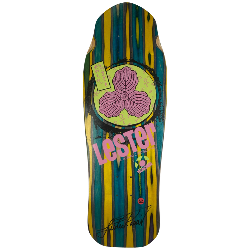 Tracker Lester Kasai Signed Oak Leaf Swirl -#62 Limited Deck - 10 3/8" x 30.5"