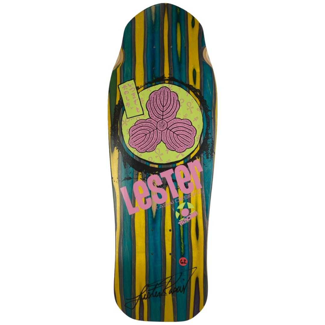 Tracker Lester Kasai Signed Oak Leaf Swirl -#62 Limited Deck - 10 3/8