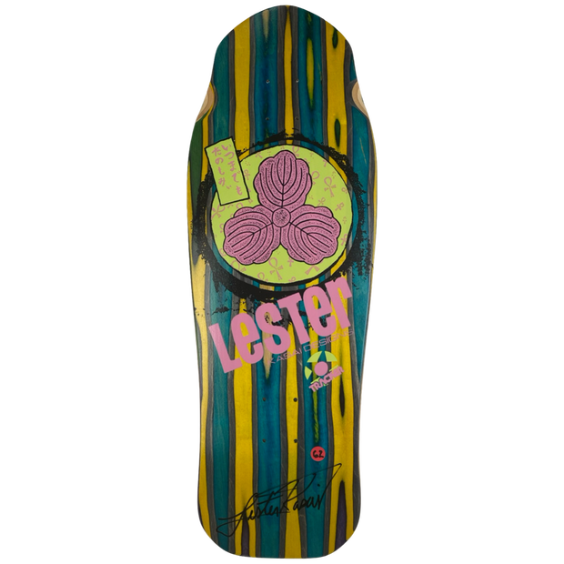 Tracker Lester Kasai Signed Oak Leaf Swirl -#62 Limited Deck - 10 3/8" x 30.5"