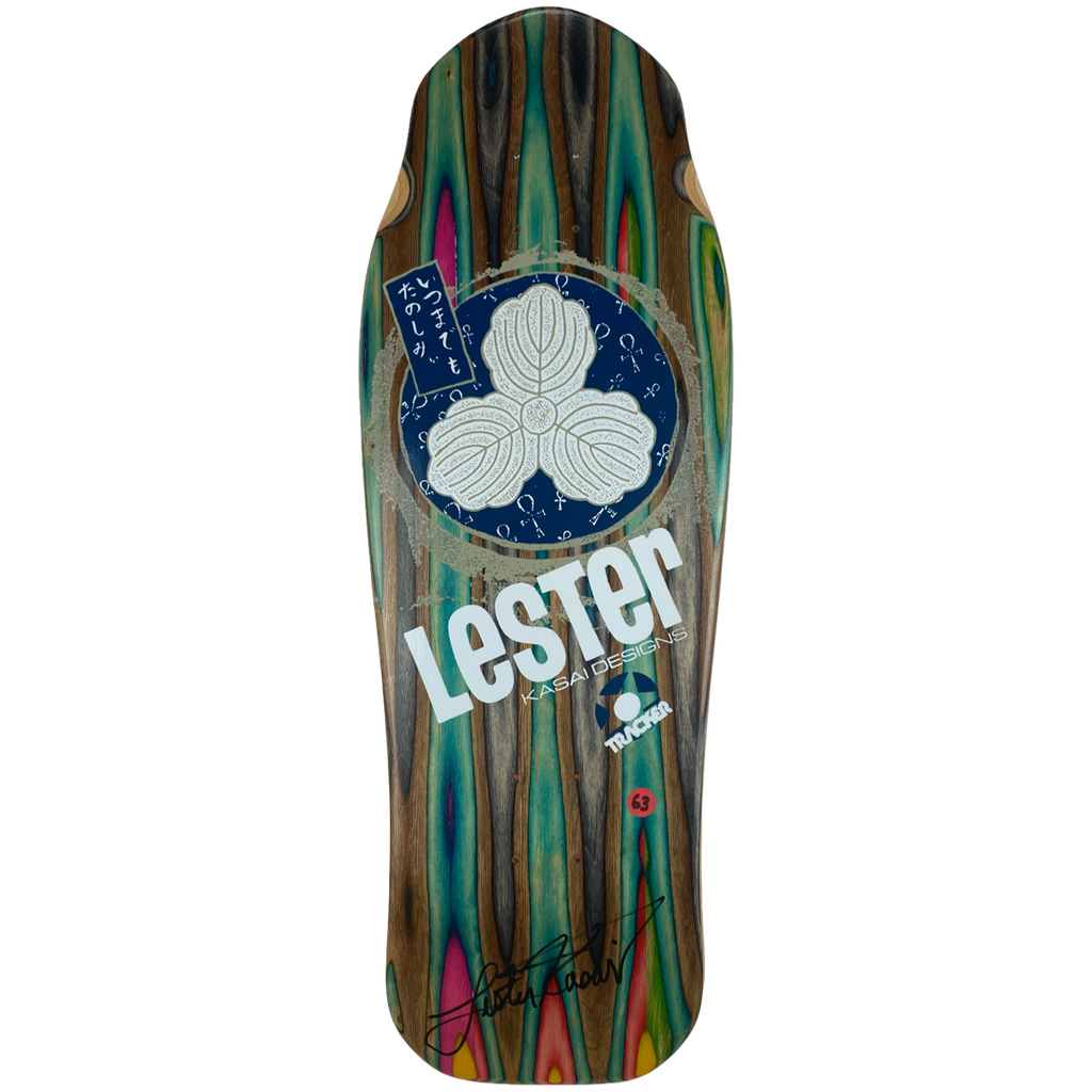 消費税無し Tracker Lester Deck Limited -#63 Swirl Leaf Oak Signed Kasai スケートボード