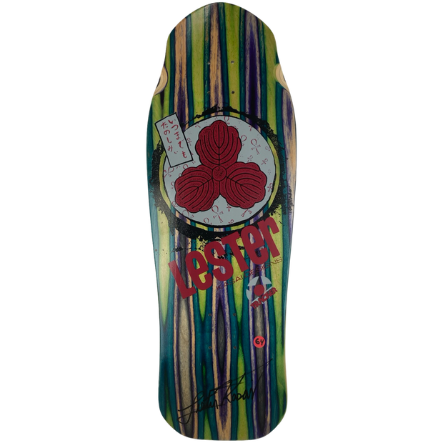 Tracker Lester Kasai Signed Oak Leaf Swirl -#64 Limited Deck - 10 3/8" x 30.5"