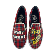 Draven Sex Pistols Vacant Tartan Slip-Ons Men's Shoes