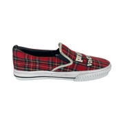 Draven Sex Pistols Vacant Tartan Slip-Ons Men's Shoes