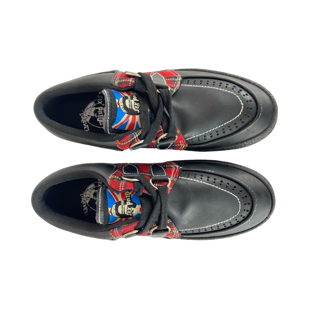 Draven Tartan Red Plaid Creepers Men's Shoes