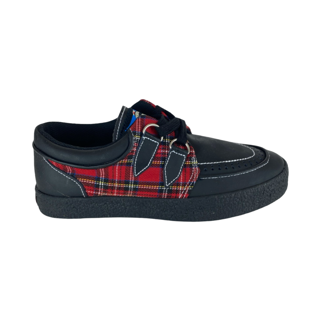 Draven Tartan Red Plaid Creepers Men's Shoes